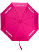 Moschino parapluie compact à logo imprimé - Rose - thumbnail