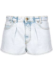 PINKO short en jean à plis - Bleu