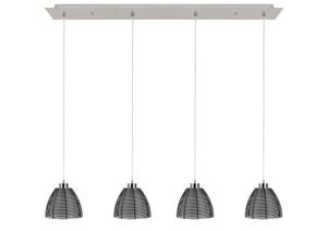 Hanglamp Whires nikkel mat 4-lichts