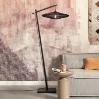 GOOD&MOJO Vloerlamp Zanzibar Bamboe en rotan, 176cm