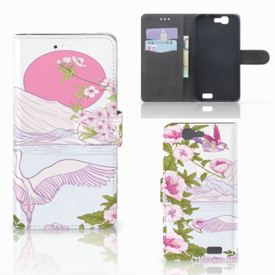 Huawei Ascend G7 Telefoonhoesje met Pasjes Bird Standing Huawei Ascend G7 Telefoonhoesje met Pasjes Bird Standing