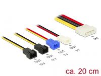 DeLOCK Voedingskabel Molex 4 pin male > 4 x 2 pin fan kabel - thumbnail