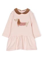 Il Gufo robe en coton à détail de patch - Rose