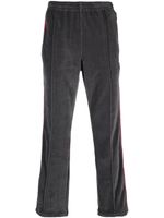 Needles pantalon de jogging en velours à logo brodé - Gris