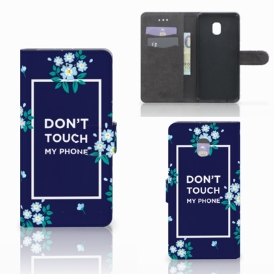 Samsung Galaxy J7 (2018) Portemonnee Hoesje Flowers Blue DTMP