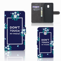 Samsung Galaxy J7 (2018) Portemonnee Hoesje Flowers Blue DTMP