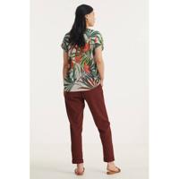 Smashed Lemon top met all over print wit/multi