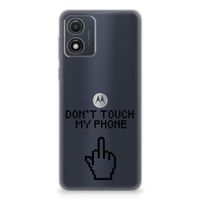 Motorola Moto E13 Silicone-hoesje Finger Don't Touch My Phone