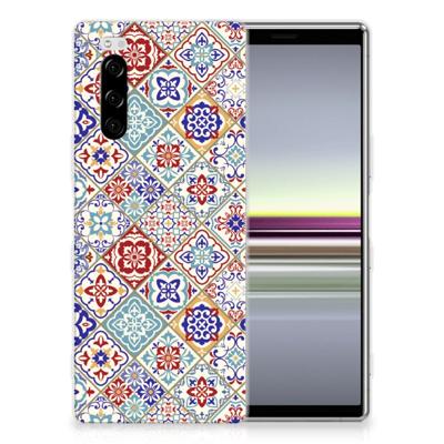 Sony Xperia 5 TPU Siliconen Hoesje Tiles Color