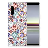 Sony Xperia 5 TPU Siliconen Hoesje Tiles Color