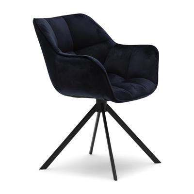 Rivièra Maison Eetkamerstoel 'Carnaby' Velvet III, kleur Indigo