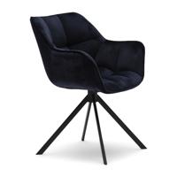 Rivièra Maison Eetkamerstoel 'Carnaby' Velvet III, kleur Indigo
