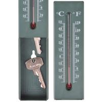 Buitenthermometer - sleutel verstopplek - groen - 16 cm   - - thumbnail