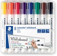 Staedtler whiteboardmarker Lumocolor, etui van 8 stuks in geassorteerde kleuren