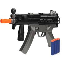 Speelgoed politie pistool met 12 foam pijltjes - MP5K - met licht en geluid - inclusief batterijen - thumbnail