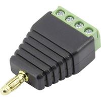 TRU COMPONENTS 140877 93013c1125 Laboratoriumstekker, rechte stift-Ø: 4mm zwart 1st