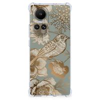 Case voor OPPO Reno10 | 10 Pro Vintage Bird Flowers