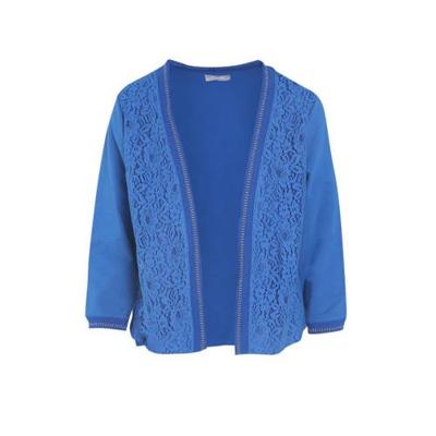 Cassis vest met kant bleu bic
