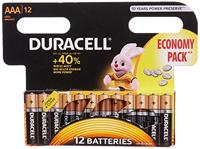 DURACELL, BATER¡A DE UN SOLO USO, AAA, ALCALINO, 1,5 V, 12 PIEZA(S), BRONCE, PLATA