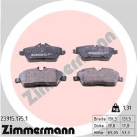 Remblokkenset, schijfrem ZIMMERMANN, u.a. fÃ¼r Mini, BMW, Ford