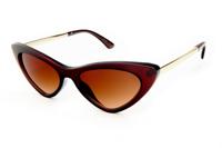 Kost zonnebril dames vlinder bruin/goud (20 044)