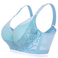 Nooncat Embroidery Adjustable Gather Push Up Soft Breathable Bras