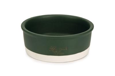 Designed by Lotte Joa - Hondenvoerbak - Keramiek - Groen - 20x20x7,5 cm