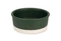 Designed by Lotte Joa - Hondenvoerbak - Keramiek - Groen - 20x20x7,5 cm