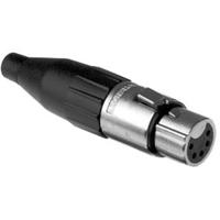 Amphenol AC5F XLR-connector Koppeling, recht Aantal polen: 5 Zwart, Zilver 1 stuk(s)