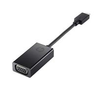 HP 4SH06AA USB-C VGA-kabel adapter zwart - adapter voor kabel (USB-C, VGA, mannelijk/vrouwelijk, zwart)