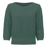 Pullover van bio-katoen met boothals, zeegras 36/38
