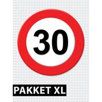 Verkeersbord  30 jaar versiering pakket XL   - - thumbnail