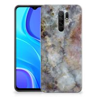 Xiaomi Redmi 9 TPU Siliconen Hoesje Marmer Grijs