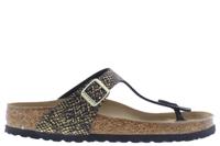 Birkenstock Gizeh 1018464 shiny python bla Zwart 