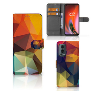 OnePlus Nord 2 5G Book Case Polygon Color