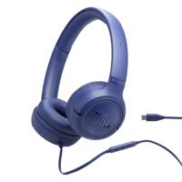 JBL Tune 530 C Comfort Fit bedrade on-ear koptelefoon met microfoon, JBL Pure Bass-geluid, EQ-presets, USB-C-connectiviteit, opvouwbaar ontwerp en knoopresistente kabel, blauw
