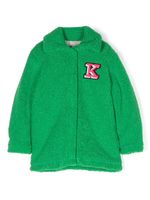 Kenzo Kids manteau en polaire à logo brodé - Vert