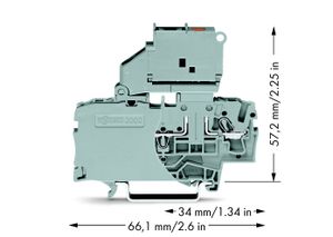 WAGO 2002-1611/1000-541 Zekeringklem 6.20 mm Spanveer Grijs 50 stuk(s)