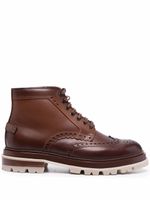 Santoni bottines Polacco façon richelieus - Marron