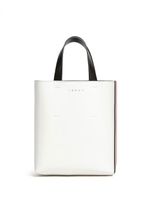 Marni sac cabas en cuir à design bicolore - Blanc