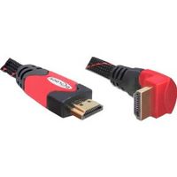 Delock 82686 Kabel High Speed HDMI met Ethernet - HDMI A male > HDMI A male haaks 4K 2 m