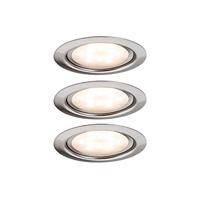 Paulmann 93553 Möbel EBL Set LED 3x4,5W 65mm IJzer geborsteld 93553 Spot inbouwspot