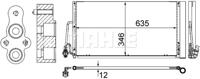 Condensor, airconditioning MAHLE, u.a. für Mini