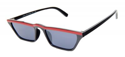 Kost zonnebril unisex zwart/rood donkere lens (19 013) Kost zonnebril unisex zwart/rood donkere lens (19 013)