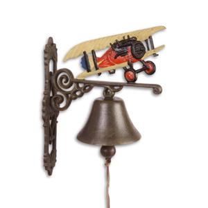 A PAIR OF CAST IRON AIRPLANE BELLS