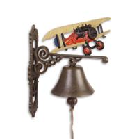 A PAIR OF CAST IRON AIRPLANE BELLS - thumbnail