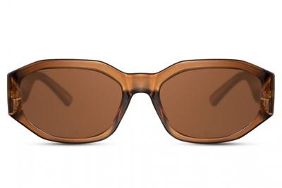 CWI zonnebril rechthoekig dames volledig omrand cat. 3 bruin/goud/bruin CWI zonnebril rechthoekig dames volledig omrand cat. 3 bruin/goud/bruin