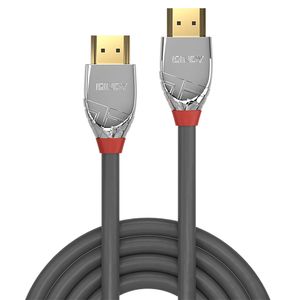 LINDY 37870 HDMI-kabel HDMI Aansluitkabel HDMI-A-stekker, HDMI-A-stekker 0.50 m Grijs 4K UHD