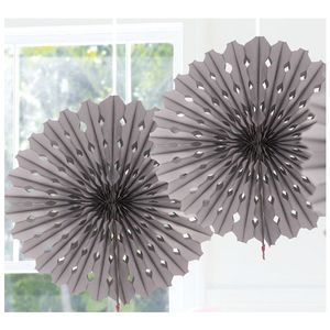 Honeycomb waaiers zilver 45 cm   -