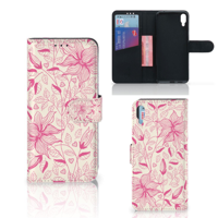 Sony Xperia L3 Hoesje Pink Flowers